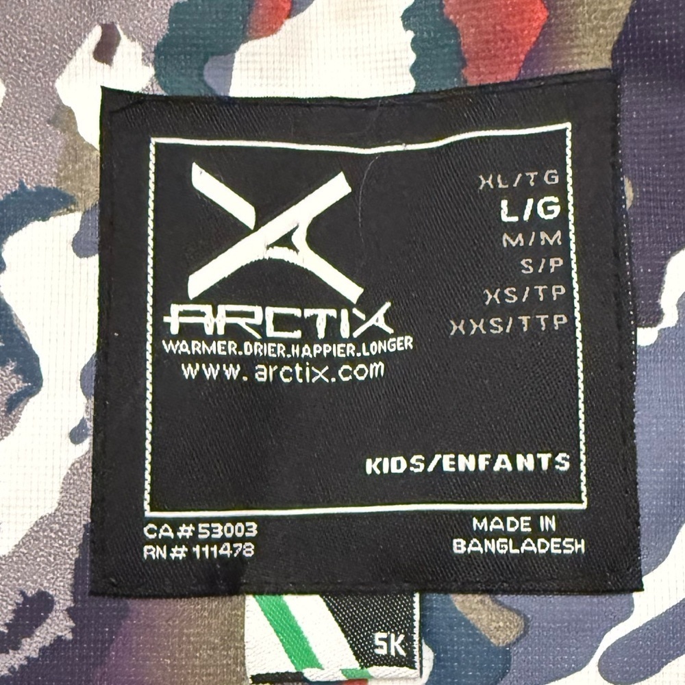 Arctix Youth Slalom Insulated Jacket Camouflage Size Boys 5 Large - Picture 9 of 12